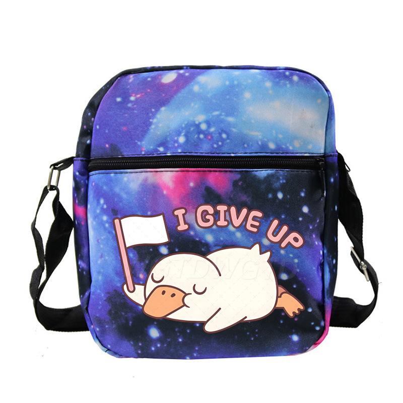 Cute printed shoulder bag casual multi-functional oblique span bag small bag student stationery bag