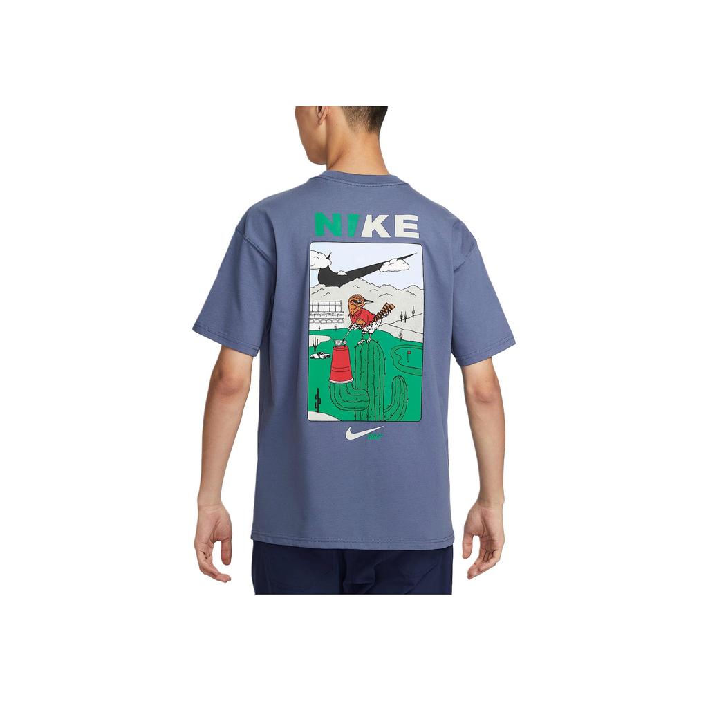 Nike Max90 Camiseta de Manga Corta Pulóver de Corte Holgado Cómodo para Hombre Tops Azul Puro HJ3365-491