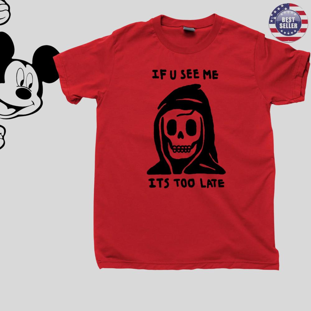 Grim Reaper T Shirt Scythe Patch Sticker Poster Hood Death Unisex T-Shirt S
