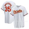 Baltimore Orioles 35 Adley Rutschman Orange Besticktes Baseballtrikot Unisex Fanbekleidung