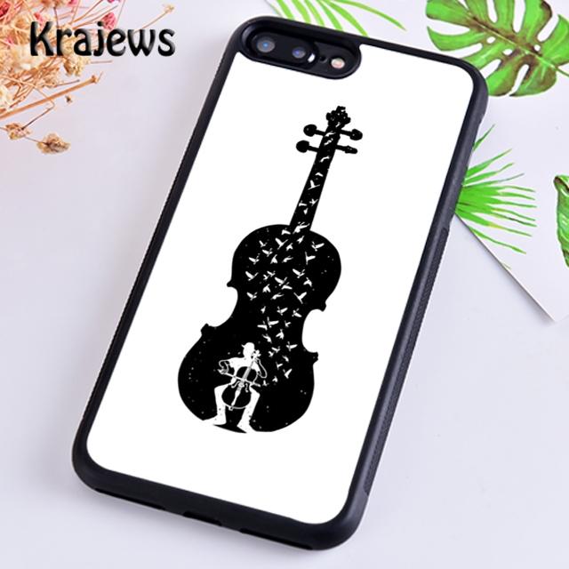 Krajews Violinist Musical Instrument Violin Phone Case For IPhone 18 17 Air 16 15 14 Plus 11 12 13 Pro Max Coque Fundas