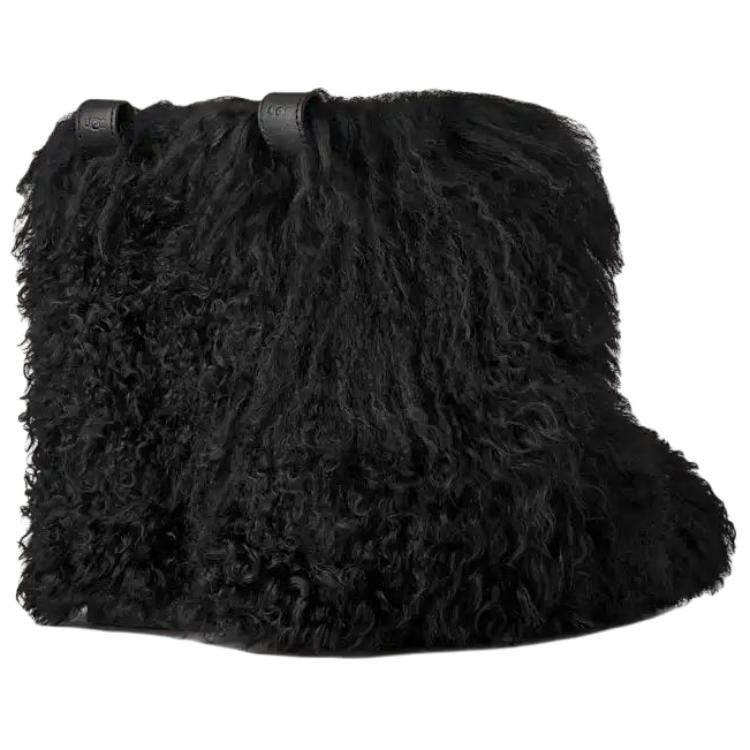 UGG Classic Short Fluff Momma Sheepskin Warm Versatile Slip-On Snow Boots Women Boots Black 1180050-BLK