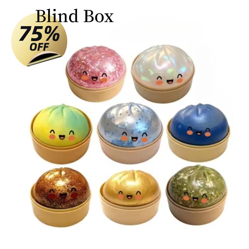 Блестящий Пельмень Блестящий Пельмень Сквиш с Коробкой Пельмени Сенсорная Игрушка-Сжималка Для Снятия Стресса