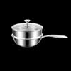 30cm Non-stick Stainless Steel Flat Bottom Stir-fry Pan with Lid