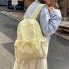 Lightweight Solid Color Backpack Travel Backpack Large Capacity Student Schoolbag