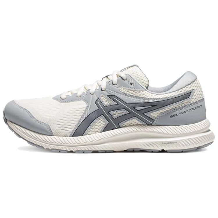 Asics Gel-Contend 7 Comfortable Versatile Fabric Durable Breathable Low-Top Running Shoes Women sneaker Gray White 1012B540-102