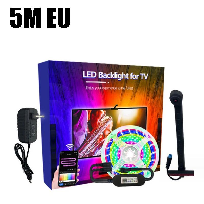 LED TV Screen Sync Light Strip RGBIC Background Ambient Light APP Control for TV Computer Screen Background Decoretions