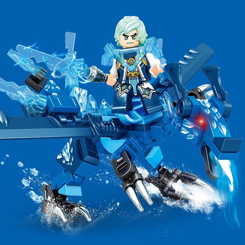 Senbao 1058-61 Royal Dragon Junior Ninja Taicang Thunder Dragon Children'S Assembling Building Block Boys Educational Diy Toys
