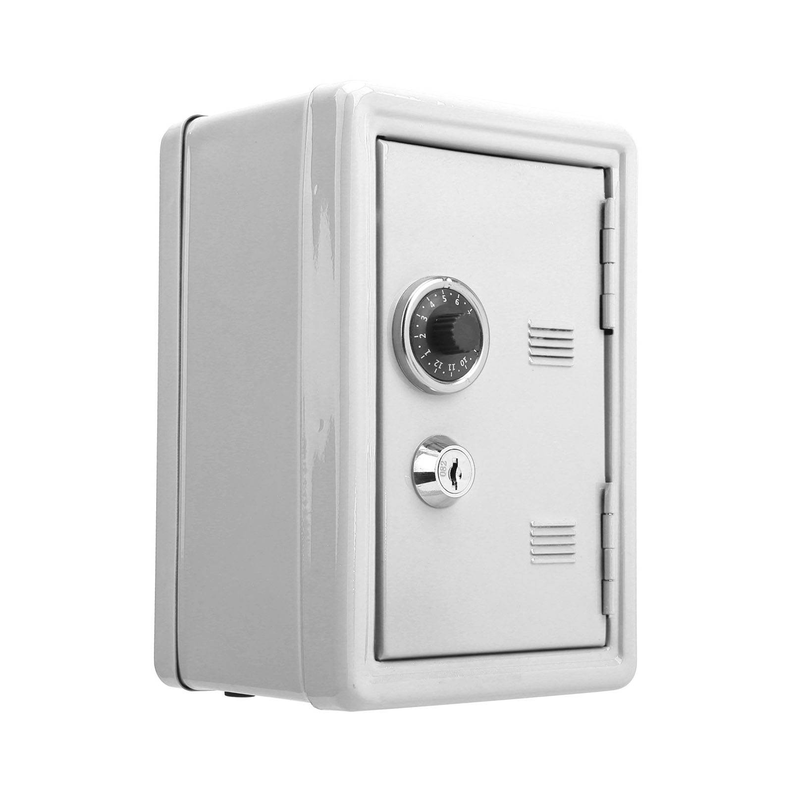 

Children Mini Key Money Storage Case Simulation Safe Box Metal Innovation Presents Supplies White