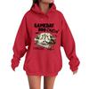 Women's Casual Fashion Comfortable Round Neck Gameday Boocrew Halloween Print Hooded Sweatshirt