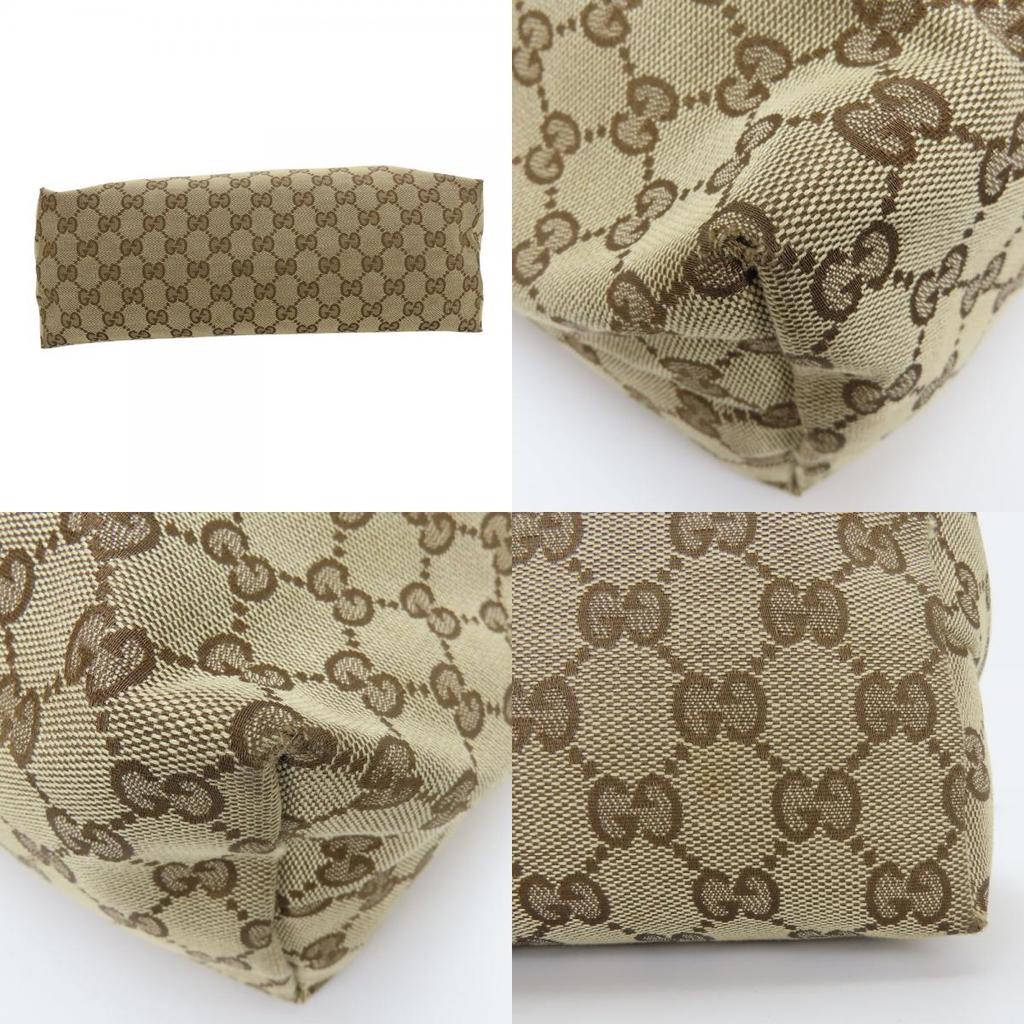 Used GUCCI Shoulder Bag 189751 Schlie Line GG Canvas Beige Casual