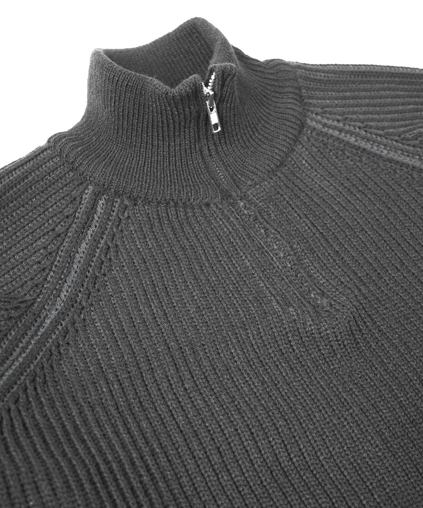 BIRBANTE Multi-Blend Half Zip Knit - Charcoal/Grey