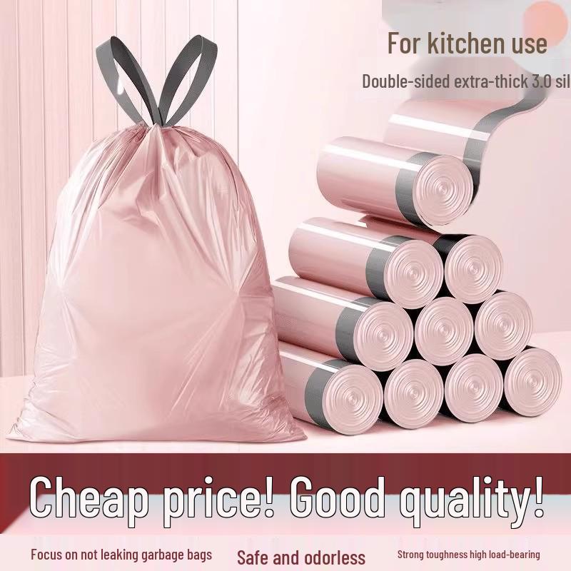 Ice Berry Premium Drawstring Trash Bags - Extra Thick, Ideal for Kitchen, Dorm & Office Use