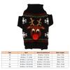 Soft Reindeer Dog Sweater Stretchy Cat Winter Apparel Festive Dog Holiday Costume  Outdoor Walking