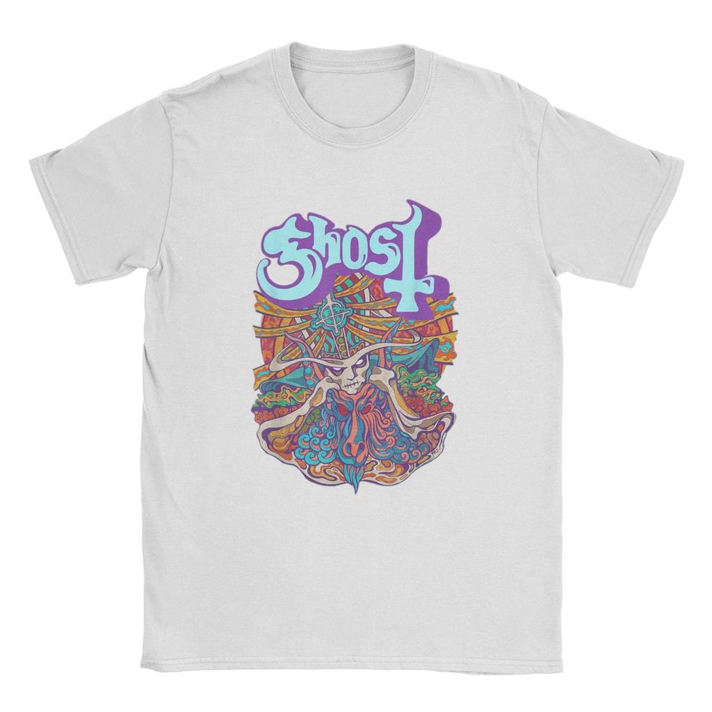 Ghosts Band Seven Inches Of Satanic Panic T Shirt for Men Cotton T-Shirts Crew Neck Heavy Rock Hip Hop Tees Short Sleeve New