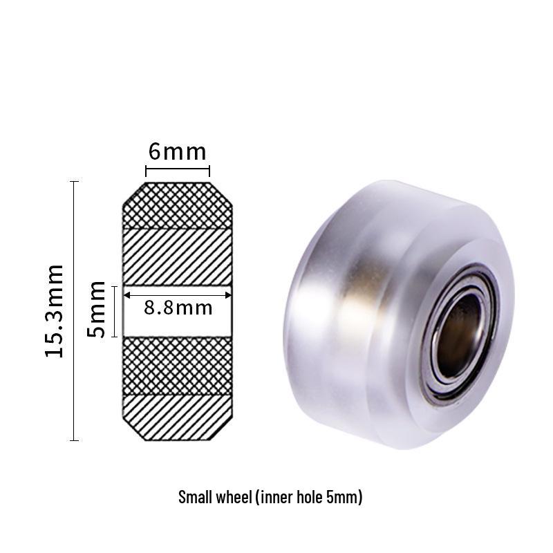 Příslušenství 3D tiskáren: POM Pevná kladka s ložiskem - Vodicí kolo V-typu pro gravírovací stroj