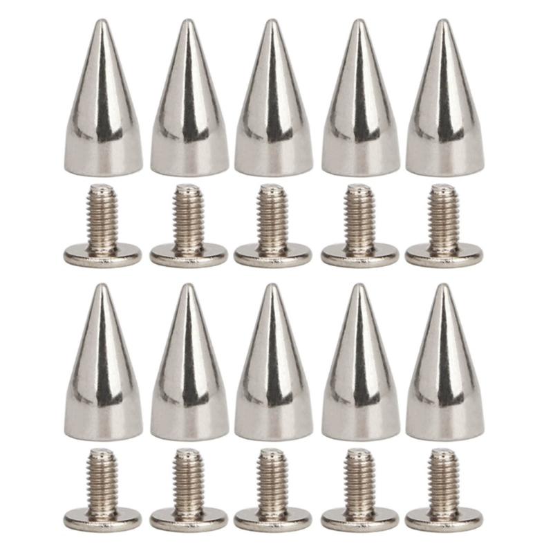 10Pcs Decorative Rivets Set Punk Style Nail Buckles Screw Mount Stud Rivets DIY Crafts PU Belt Shoes Clothing Spikes