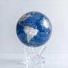 MOVA Globe l World Map Series Blue Silver Inch l With Base l Solar Powered Rotating Globe l Office Desktop Decor Unique Gift Home Decor l For Kids l