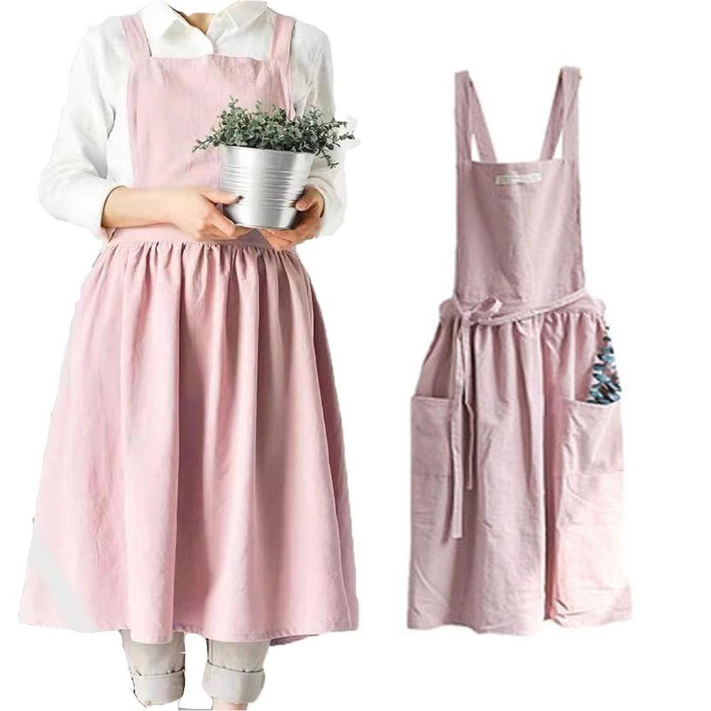 Adult/Children Florist Apron Solid Color Gardening Work Uniform Children's Apron  Craft Workshop