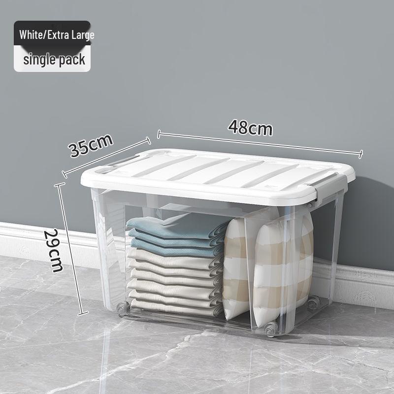 Large Transparent Storage Bin for Toys, Clothes, and Snacks