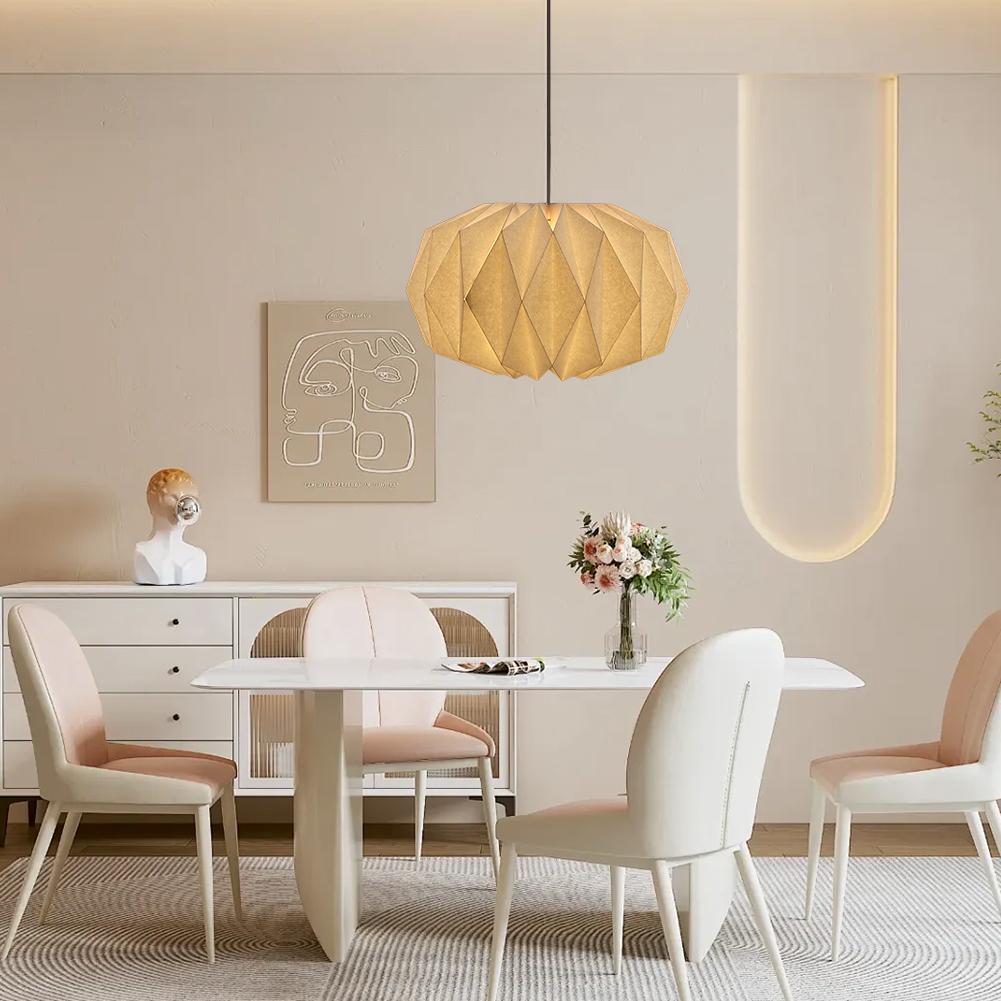 Paper Lamp Shade Pleated Lamp Shade DIY Hanging Light Shade Decorative Ball Shaped Lamp Cover for Wedding Birthday Party