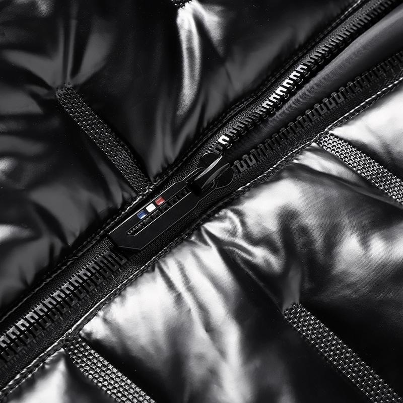 Jesienny i zimowy męski bawełniany płaszcz z kapturem i błyszczącą powierzchnią Spersonalizowana ciepła kurtka Outdoor Sports Warm Cotton Coat