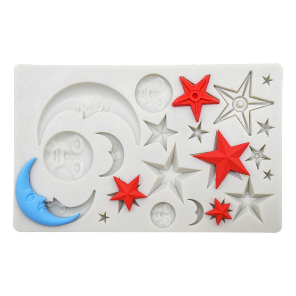 Multi-cavity Baking Mold Stars Moon-faces Human Faces Silicone Cake Mousse Mould Food-grade Diy Mold