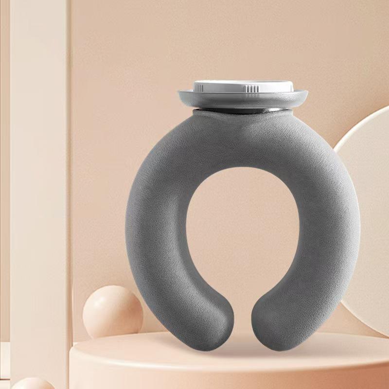 U-Shape Hot Water Neck Bottle 1000Ml Capacity Leak-Proof Warmer With Plush Cover For Women, Home Winter Relaxation & Comfort