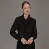 Hiikeu Drape Neck Blouse_Black