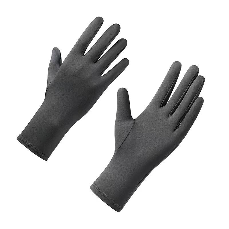 Men's Summer Ice Silk Non-slip Sun Gloves for Driving, Cycling, Takeaway & Fishing - 2.5 Finger Exposed & Full Finger Options