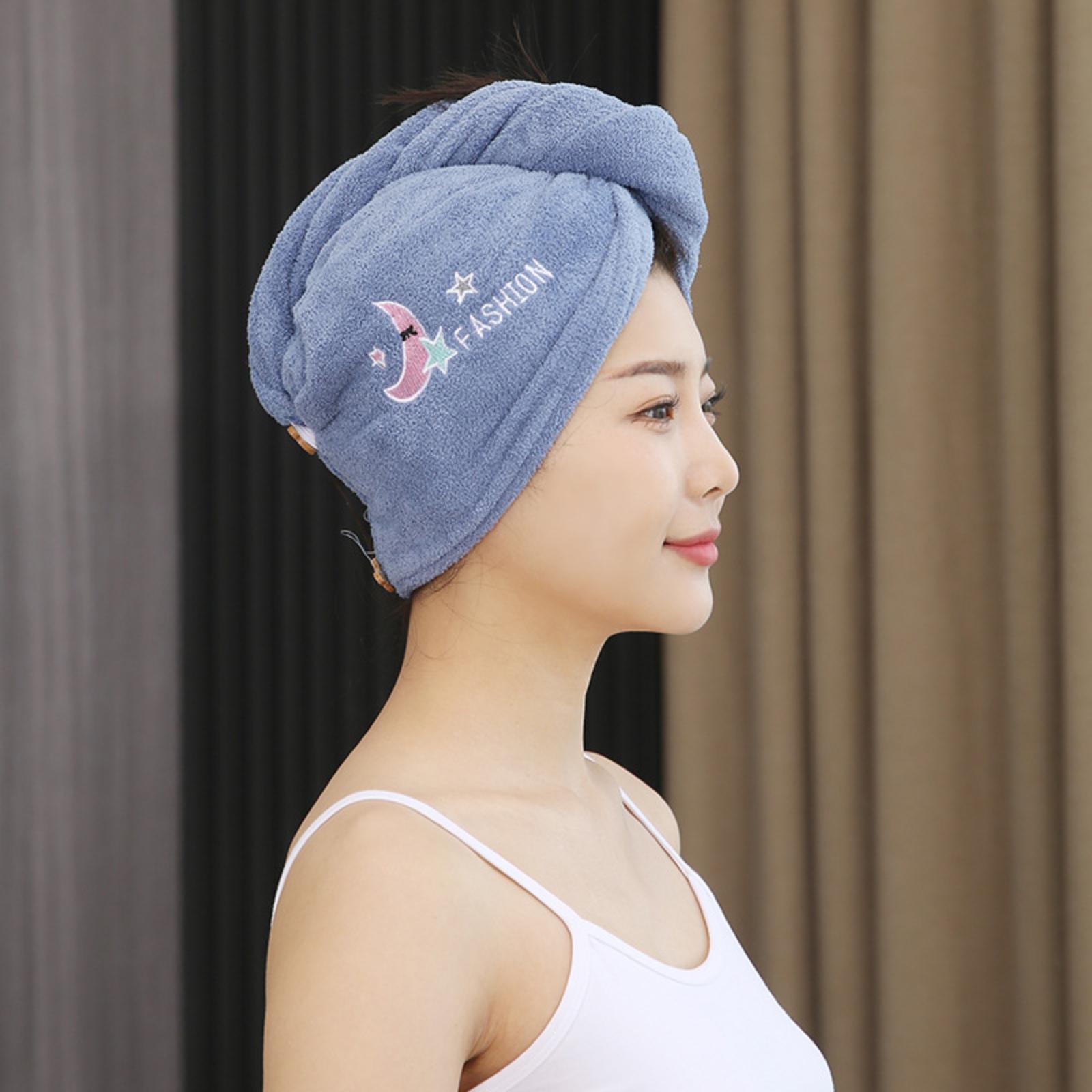 

Home Textiles And Home Decor: Coral Fleece Hair Drying Cap One Size