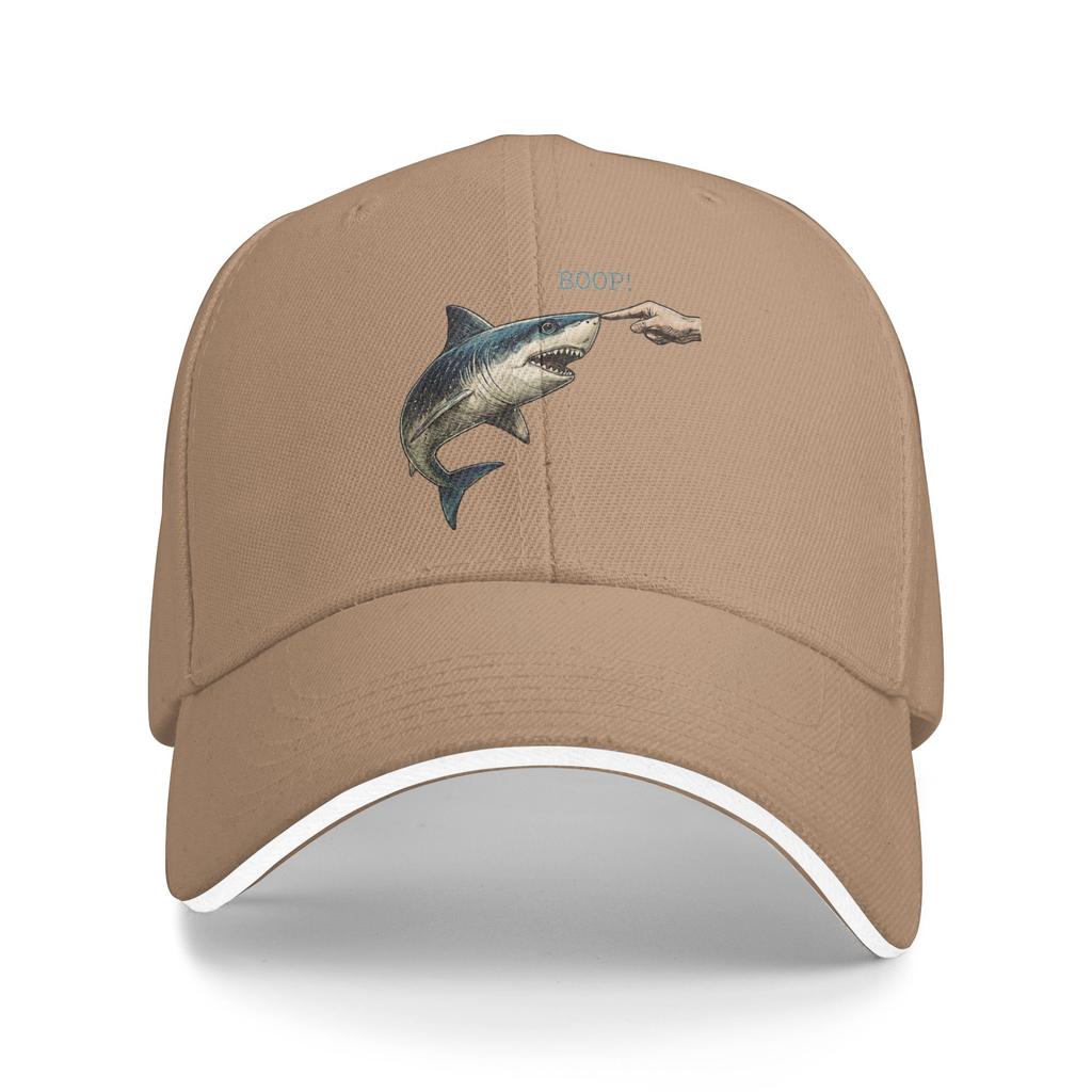 Summer Casual Baseball Cap Boop Shark Meme Funny Nose Touch Shark Humor Hunting Trucker Hat Men Breathable Stylish Baseball Caps