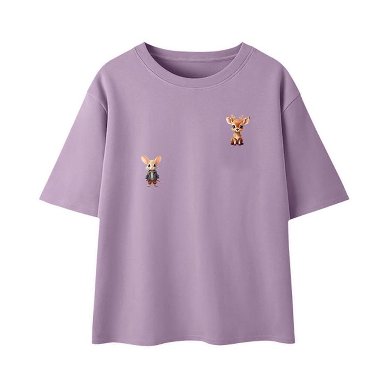 Heat Transfer Vinyl For T-Shirt Dresses Jeans Diy Cartoon Animals Stickers Decals Heat Transfer Printing Cat Rabbit Deer