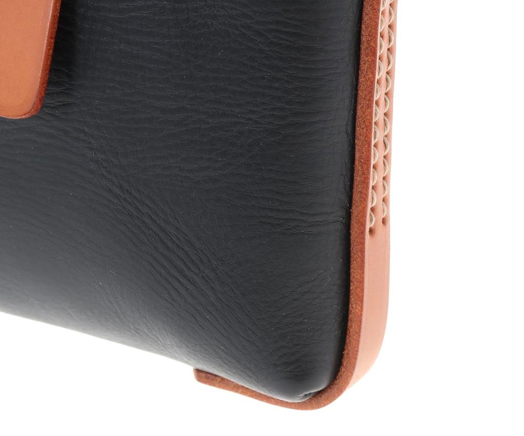 Genten Shoulder Bag Saddle Belt Nuova Vertical Compact Shoulder Bag Black Women's 43391-10