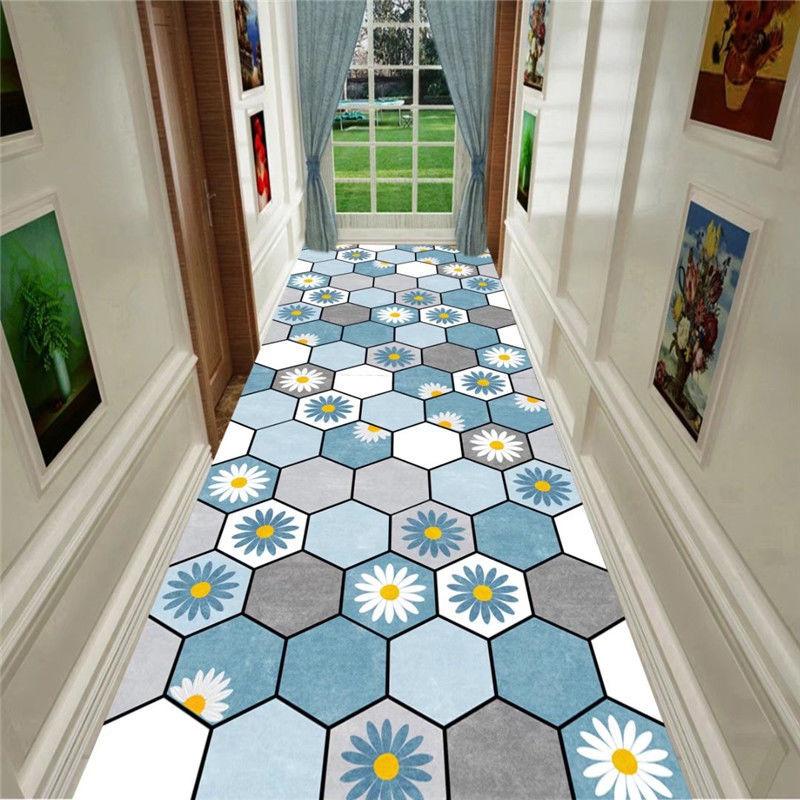 Modern Design Aisle Carpet Long Runner Hotel Entrance Hallway Corridor Stair Non Slip Mat Bedroom Bedside Rugs for Living Room