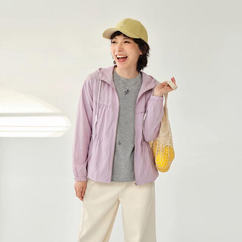 Feinikesi Drawstring Hooded Sun Protection Jacket L вишня розовый