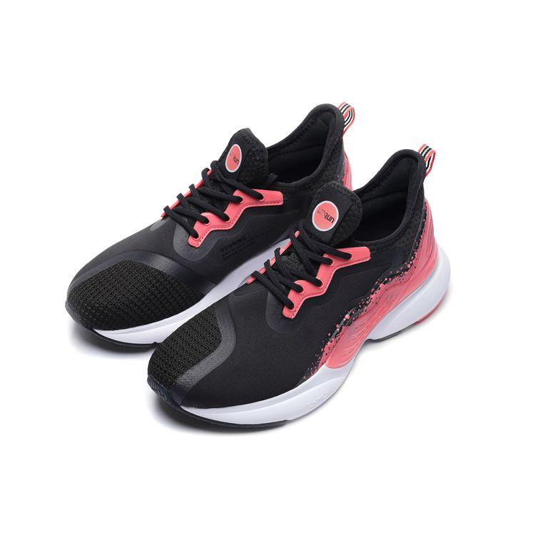 Li Ning Crazy Run-X Cushioning Low Top Running Shoes Women Sneaker Orange Red ARHP076-1
