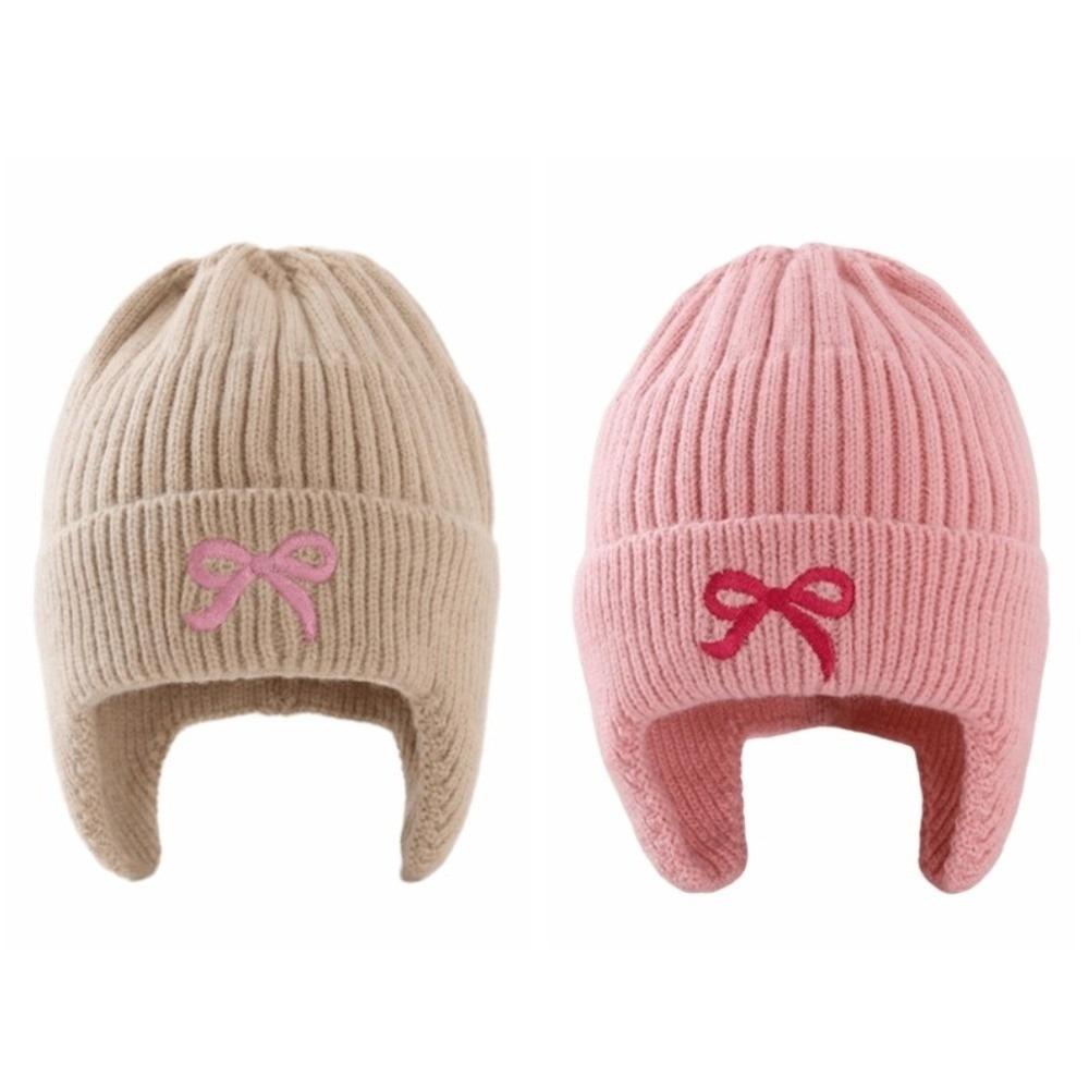 2pcs Windproof Beanie Warm Knited Hat Cozy Kids Earflap Hats School