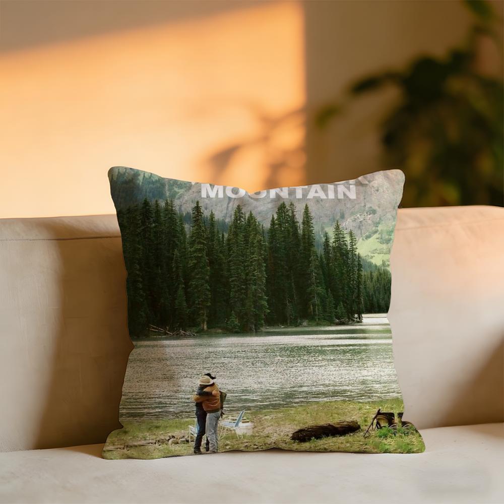 Brokeback Mountain Cushion Cover Cozy Velvet Throw PillowSoft Warm Cushion For Sofa Bed