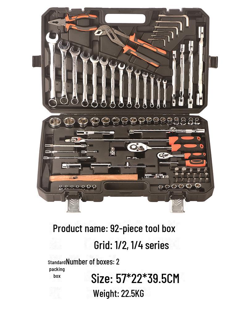 150-Piece Multi-Function Auto and Motorcycle Repair Tool Set with Socket Wrench Sleeve