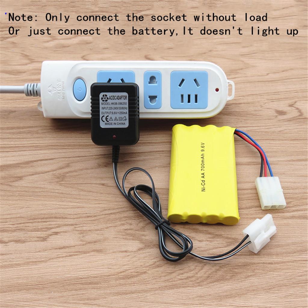 Rechargeable Battery Charger Ni-Cd Ni-MH Batteries Pack KET-3P Plug Adapter 9.6V 250mA Output RC Toy Accessories