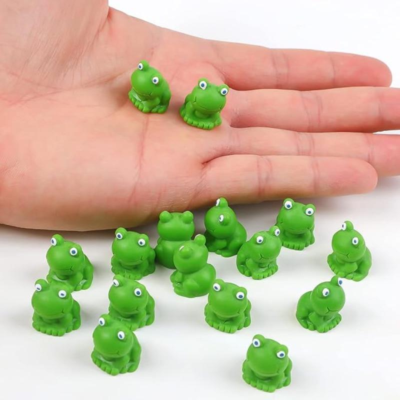 100pc Mini Frog Garden Green Frog Figurines Tiny Plastic Frogs Fairy Garden Decor Plants Resin craftwork