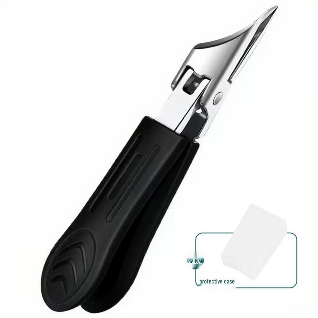 Large Anti-Splash Slanted Edge Nail Clippers for Precise Trimming