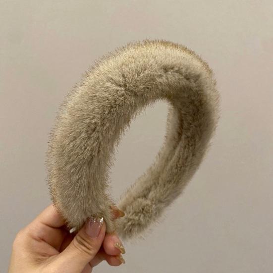 Women Hairband Elegant Plush Headband Lady Sponge Headwear Fashionable Hair Accessory for Autumn Winter
