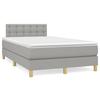 Vidaxl Kontinentalbett Mit Matratze, Hellgrau, 120x190 Cm Stoff