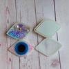 Box Resin Molds Silicone Jewelry Holder Molds Set for Triangle Shape Mold Blue Eye Trinket Holder for Case Epoxy Mold Wi