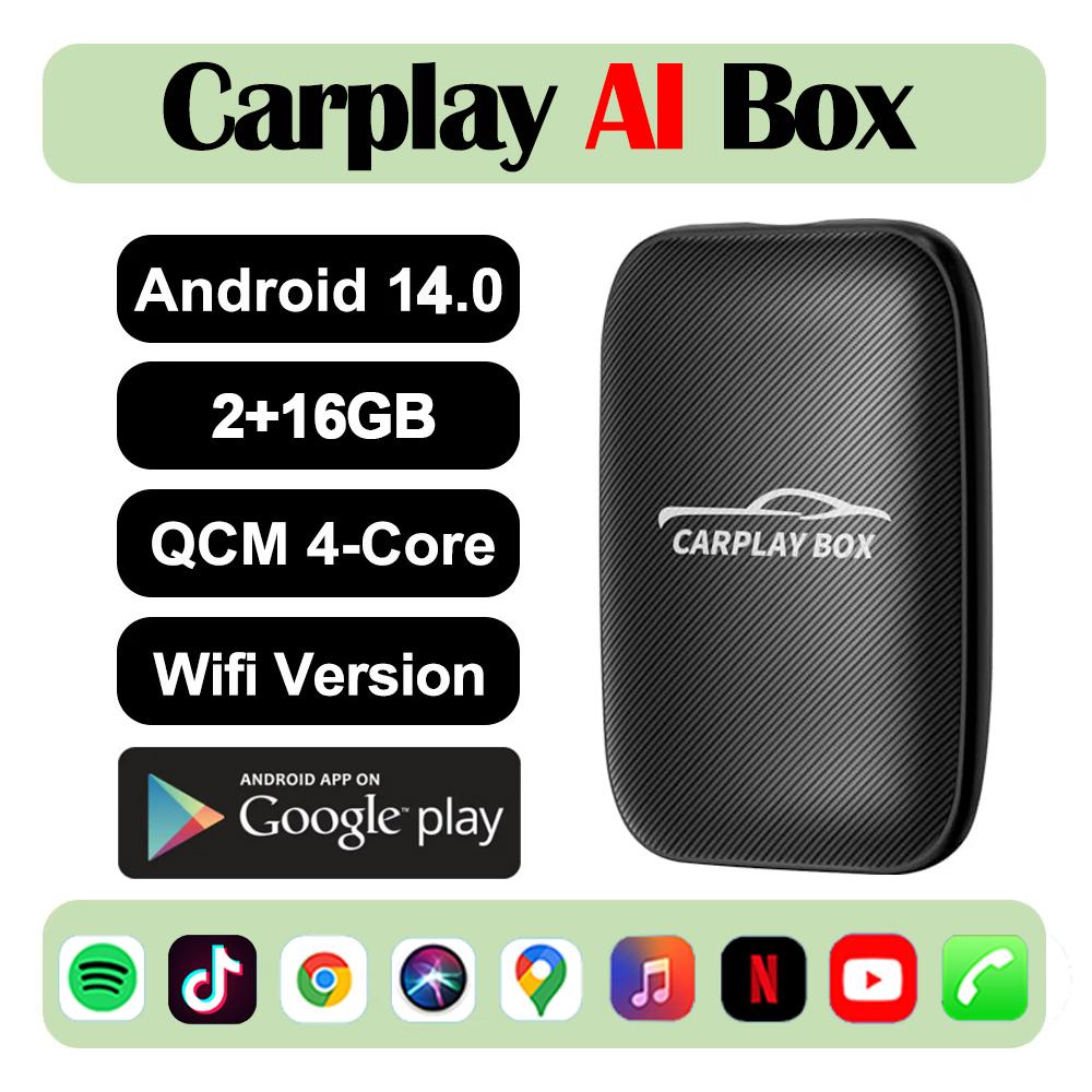 Universal Android 14 CarPlay AI Box Wireless Carplay Android Auto Adapter Car Intelligence Systems For Google YouTube Netflix