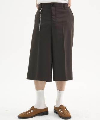TRIP LE SENS Custom Wide Bermuda Pants_Brown (B Type)