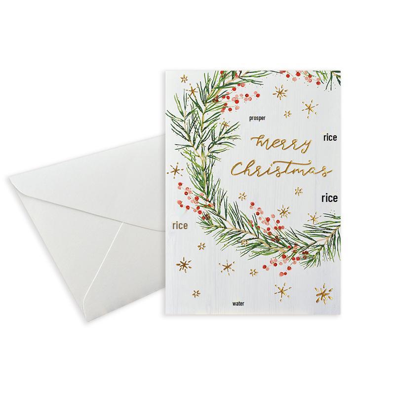 Custom Christmas & Thanksgiving Greeting Card: Creative Folded Hot Stamping Design