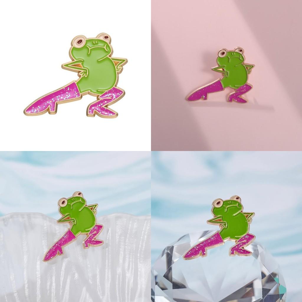 Trendy Animal Funky Frog Design Brooch Pin Versatile Accessory For Men And Women